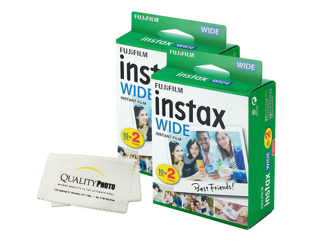 Instax Wide Instant Film Photo Microfiber Cloth Compatible with Instax Wide 400, 300, 210, and 200 Cameras (40 Prints)