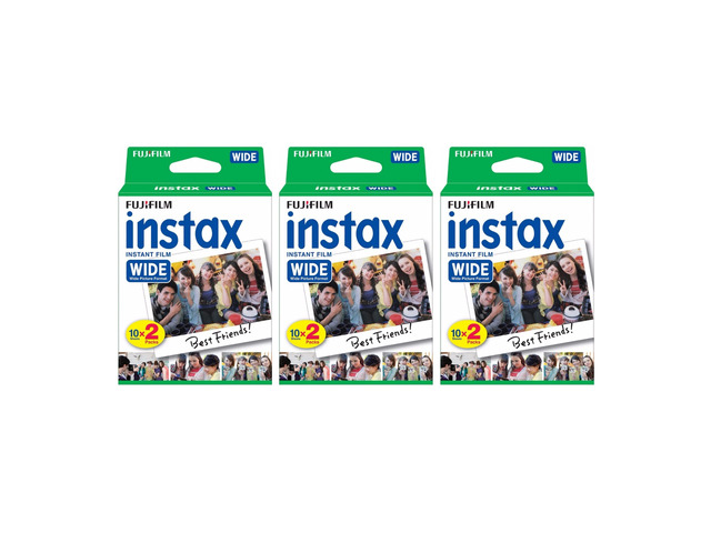 Instax Wide Film for Fuji Instax Wide Camera and Printer Bundle (3 Items)
