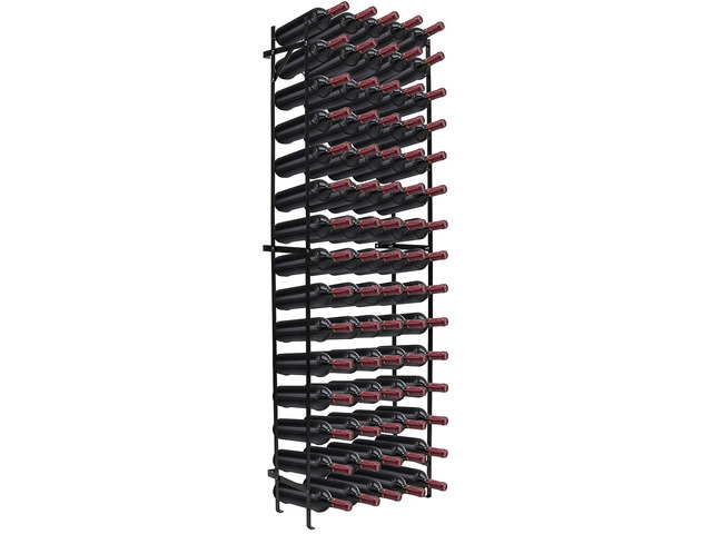 Freestanding Floor Wine Rack, Home Bar & Cellar Storage (75 Bottle) Kitchen organizer suited to dining room display, with open shelving that...