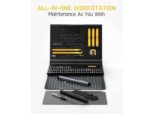 Fanttik Electric Screwdriver Kit, Precision Screwdriver Set, 64 Magnetic Bits, 12 Types Fix Tools, 0.05/0.2 N. m, Repair Tool for Phone Laptop Watch...