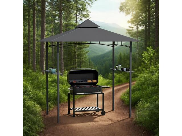 8' x 5' Grill Gazebo Outdoor BBQ Canopy Gazebo for Patio Yard Garden