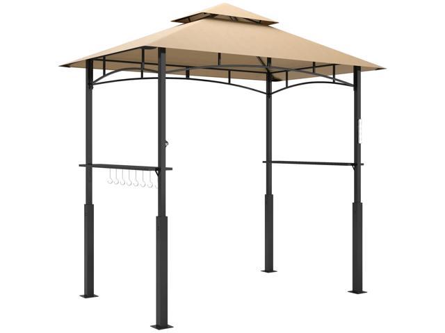 Dark Brown Outdoor Grill Gazebo 8' x 5' Gazebo Shelter