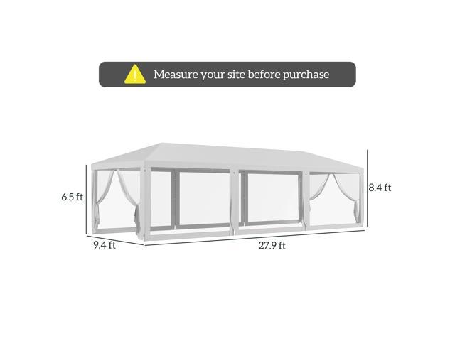 Shade Shelter,Party Tent,Outdoor Canopy & Gazebo with Removable Sidewalls