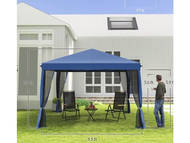 Height Adjustable Pop Up Canopy Tent,Instant Gazebo,Screen House Room with Carry Bag