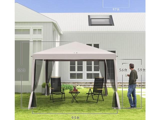 Screen House Room,Pop Up Canopy Tent with Netting,Instant Gazebo,with Carry Bag,Height Adjustable