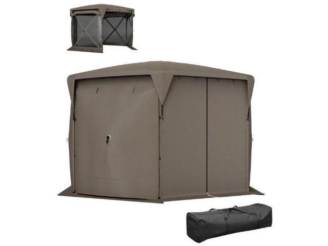 Versatile Roof Outdoor Tent,Pop Up Gazebo Screen Tent,with Removable Roof Cover, Roll-up Wind Panels