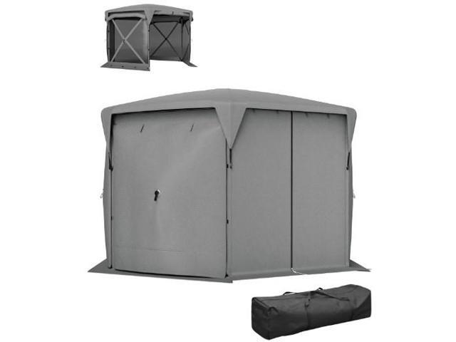 Adjustable Mesh Sidewalls Outdoor Tent,Pop Up Gazebo Screen Tent,with Removable Roof Cover, Roll-up Wind Panels