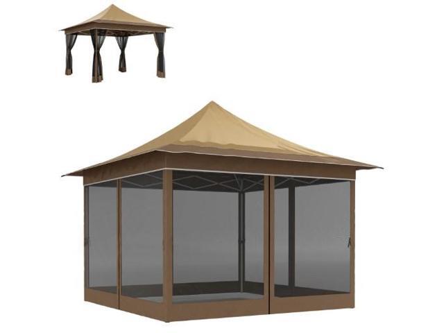 Adjustable Height Pop Up Tent,Canopy Tent with Mesh Netting,with Carry Bag,for Garden,Patio