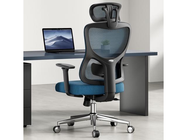 DEWAN Ergonomic Office Chair Mesh Desk Chair with Adjustable Lumbar Support and Headrest Comfy Computer Chair with 3D Armrest Reclining Swivel...