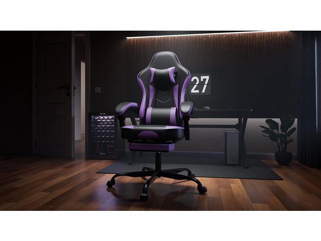 DEWAN Gaming Chair Ergonomic Computer Chair with Footrest and Massage Lumbar Support, Height Adjustable Swivel Video Game Chair for Adults, 300lb...