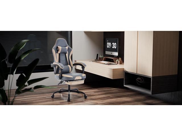 DEWAN Gaming Chair, Ergonomic Computer Chair with Footrest and Massage Lumbar Support, Height Adjustable Swivel Video Game Chair for Adults, 300lb...