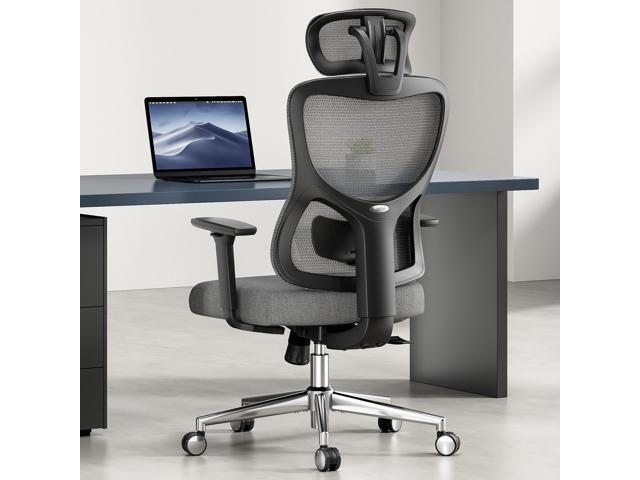 DEWAN Ergonomic Office Chair Mesh Desk Chair with Adjustable Lumbar Support and Headrest Comfy Computer Chair with 3D Armrest Reclining Swivel...