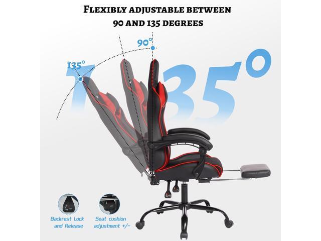 DEWAN E-sports Gaming Chair Sports Car Racing Seat PU Material Molded Foam Comfortable and Safe With Massage Red