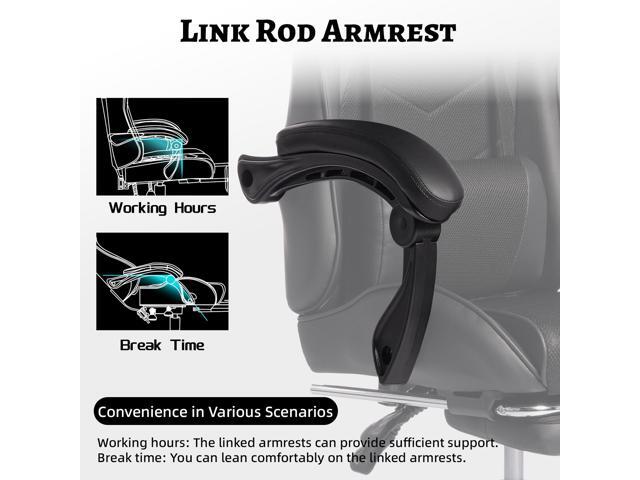 DEWAN DEEPfurniture E-sports Gaming Chair Sports Car Racing Seat PU Material Molded Foam Comfortable and Safe with Massage Black