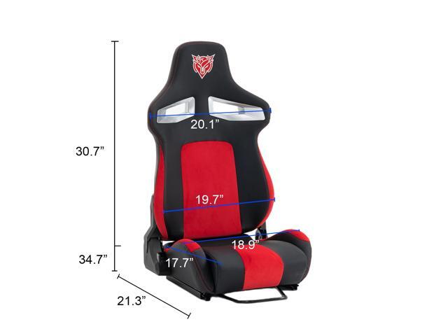 DEWAN Universal PVC Bucket Style Reclinable Sport PU Leather Simulator Racing Seat with Adjustable Lock Slide, Ergonomic Office Chair, Single Pack
