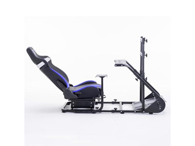 DEWAN Enhanced Racing Wheel Cockpit Adjustable Simulator Frame Compatible with Fanatec PXN Thrustmaster Logitech Excludes Handbrake Pedals Monitor...