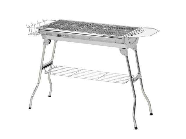 Charcoal Grill, Stainless Steel Portable Folding BBQ, Outdoor Hibachi for Backyard Cooking, Camping, Picnic, Party, Tailgating and Travel with Pan,...