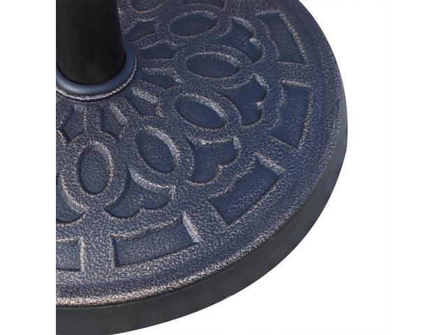 17' 26 lbs Round Resin Umbrella Base Stand Market Parasol Holder with Beautiful Decorative Pattern & Easy Setup, for 1.5', 1.89' Pole, for Lawn,...