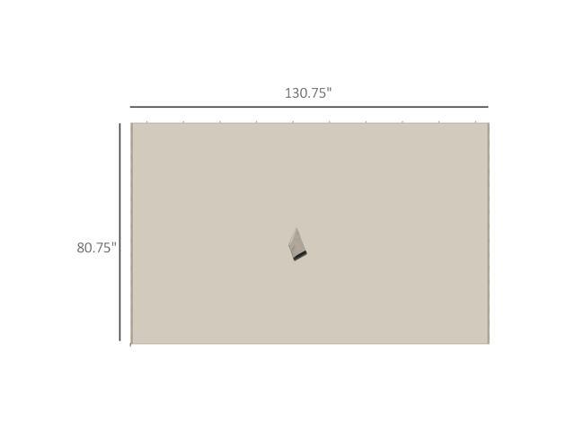 10' x 12' Gazebo Sidewall Set with 4 Panels, Hooks/C-Rings Included for Pergolas & Cabanas, Beige