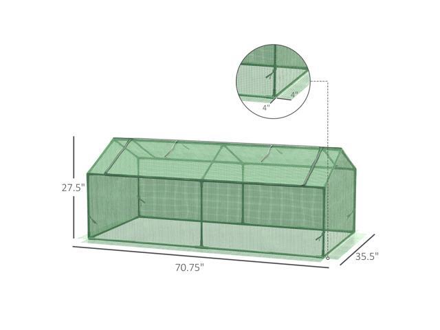 71' x 36' x 28' Mini Greenhouse Portable Hot House for Plants with Large Zipper Windows for Outdoor, Indoor, Garden, Green