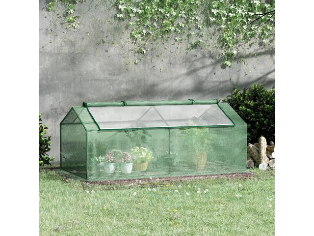 71' x 36' x 28' Mini Greenhouse Portable Hot House for Plants with Large Zipper Windows for Outdoor, Indoor, Garden, Green