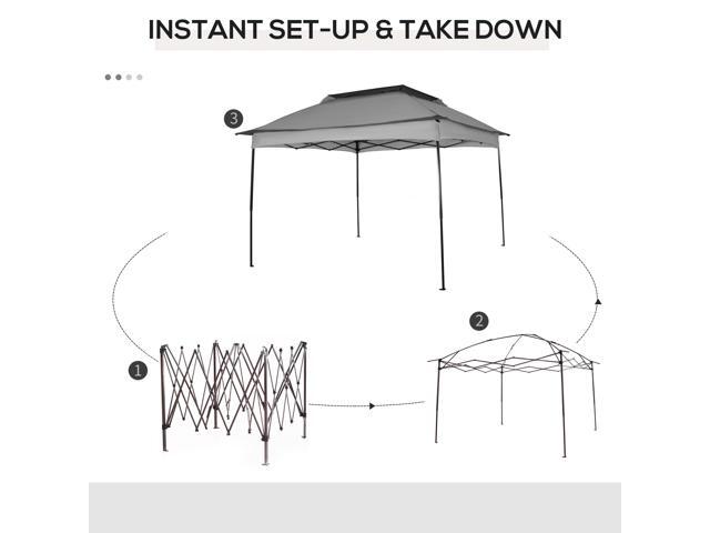 11' x 11' Pop Up Canopy, Outdoor Patio Gazebo Shelter with Removable Zipper Netting, Instant Event Tent w/ 114 Square Feet of Shade and Carry Bag...