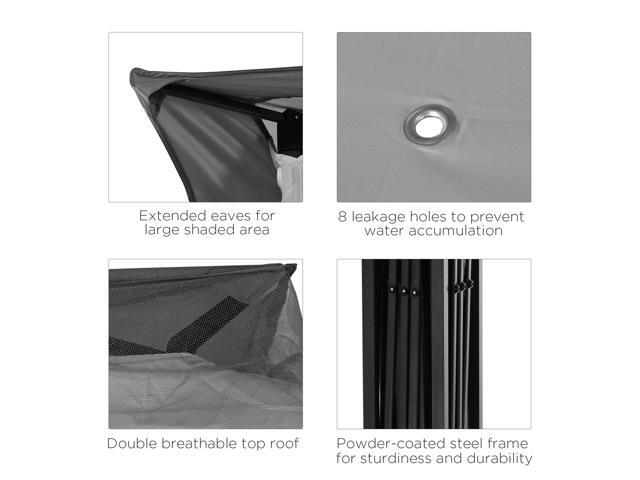 11' x 11' Pop Up Canopy, Outdoor Patio Gazebo Shelter with Removable Zipper Netting, Instant Event Tent w/ 114 Square Feet of Shade and Carry Bag...