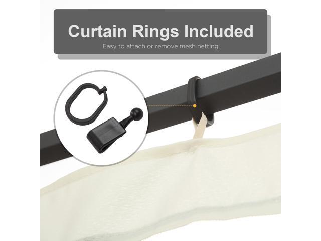 12' x 12' Universal Replacement Mesh Sidewall Netting for Patio Gazebos and Canopy Tents with Zippers, (Sidewall Only), Cream