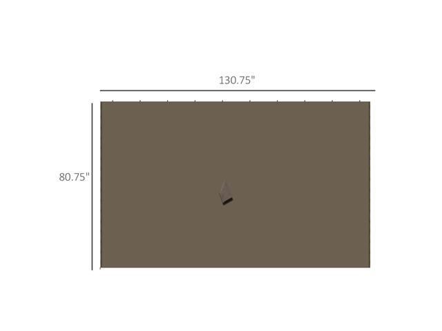 10' x 12' Universal Gazebo Sidewall Set with Panels, Hooks and C-Rings Included for Pergolas and Cabanas, Dark Brown
