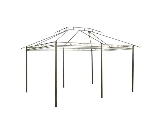 10' x 13' Patio Gazebo, Outdoor Gazebo Canopy Shelter with Curtains, Vented Roof, Steel Frame for Garden, Lawn, Backyard and Deck, Sage Gray