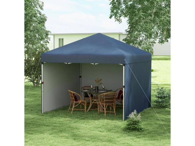 10' x 10' Pop Up Canopy Tent with 3 Sidewalls, Leg Weight Bags and Carry Bag, Height Adjustable, Instant Party Tent Event Shelter Gazebo for...