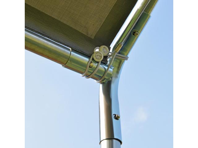 10'x20' Carport Heavy Duty Galvanized Car Canopy with Included Anchor Kit, 3 Reinforced Steel Cables, Grey