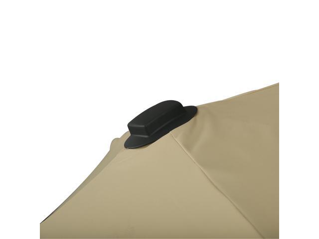 10ft Offset Patio Umbrella, Hanging Cantilever Umbrella, Square Shape, Aluminum Cross Base, Tilt, 360-Degree Rotation, Beige