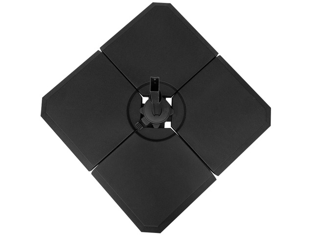 4-Piece Heavy Duty Cantilever Offset Umbrella Stand Base Weight, 264 lb. Capacity, Easy to Fill with Water or Sand