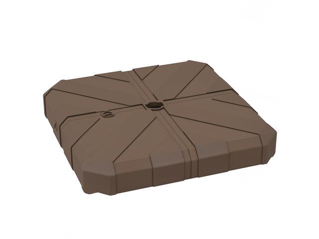 Cantilever Offset Umbrella Base, Heavy Duty Outdoor Umbrella Stand Base, Sand/Water Filled Patio Umbrella Base for Garden, Poolside, Brown