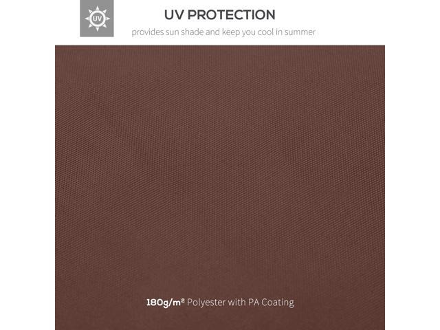9.8' x 9.8' Gazebo Replacement Canopy, 2-Tier Top UV Cover for 9.84' x 9.84' Outdoor Gazebo Models 01-0153 & 100100-076, Coffee (TOP ONLY)