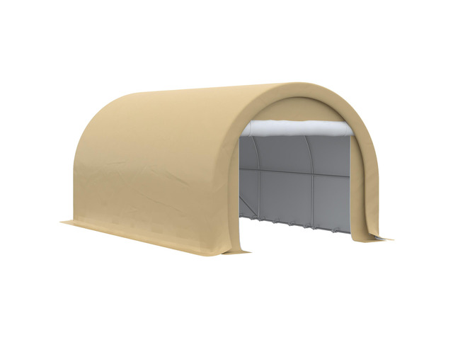 10' x 16' Carport, Heavy Duty Portable Garage Storage Tent with Large Zippered Door, Anti-UV PE Canopy Cover for Car, Truck, Boat, Motorcycle,...