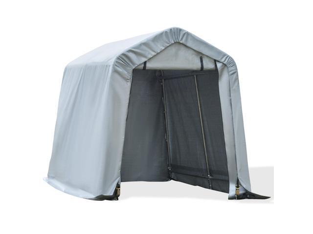 6' x 8' Carport Portable Garage, Heavy Duty Storage Tent, Patio Storage Shelter w/ Anti-UV PE Cover and Double Zipper Doors, for Motorcycle Bike...
