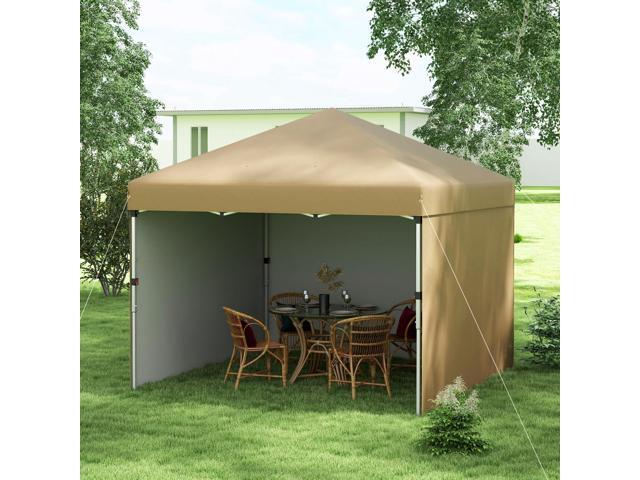 10' x 10' Pop Up Canopy Tent with 3 Sidewalls, Leg Weight Bags and Carry Bag, Height Adjustable, Instant Party Tent Event Shelter Gazebo for...