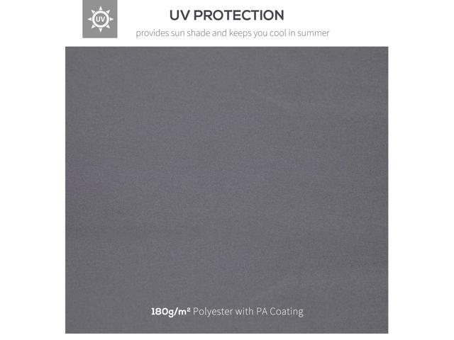 9.8' x 9.8' Gazebo Replacement Canopy, 2-Tier Top UV Cover for 9.84' x 9.84' Outdoor Gazebo, Dark Gray (TOP ONLY)