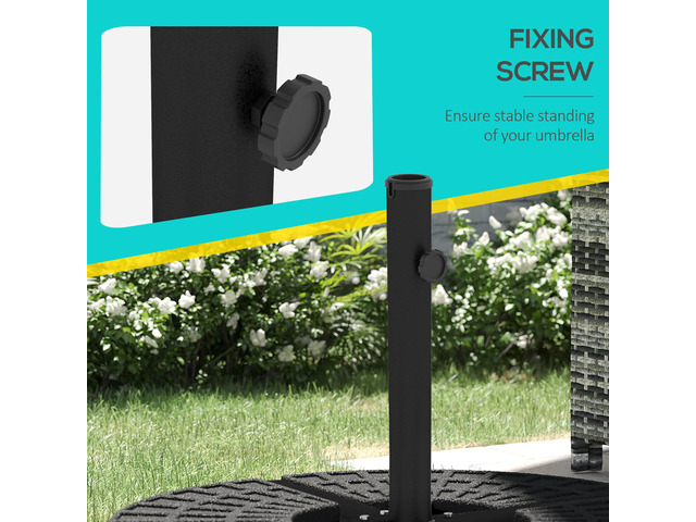 Outdoor Universal Cross Brace Stand for Small Offset Umbrella or Large Market Umbrella, Cross Umbrella Base for Patio Umbrella, Black