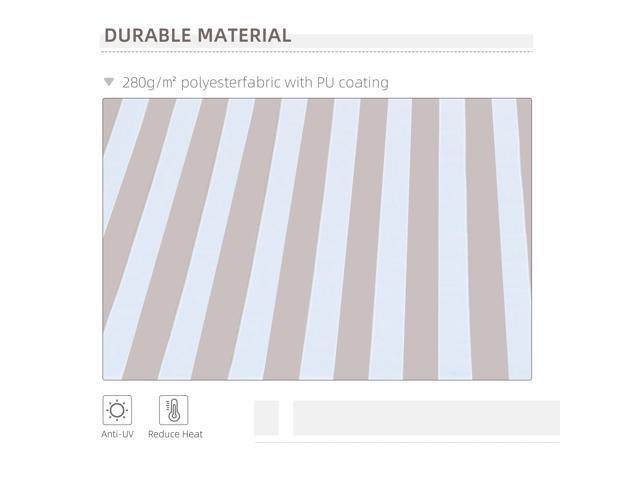 10' x 8' Retractable Awning, Patio Awnings, Sunshade Shelter w/ Manual Crank Handle, UV & Water-Resistant Fabric and Aluminum Frame for Deck,...