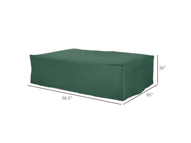 97' x 65' x 26' Heavy Duty Outdoor Sectional Sofa Cover, Waterproof Patio Furniture Cover for Weather Protection, Dark Green