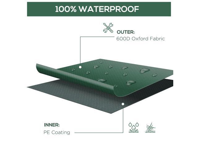 97' x 65' x 26' Heavy Duty Outdoor Sectional Sofa Cover, Waterproof Patio Furniture Cover for Weather Protection, Dark Green