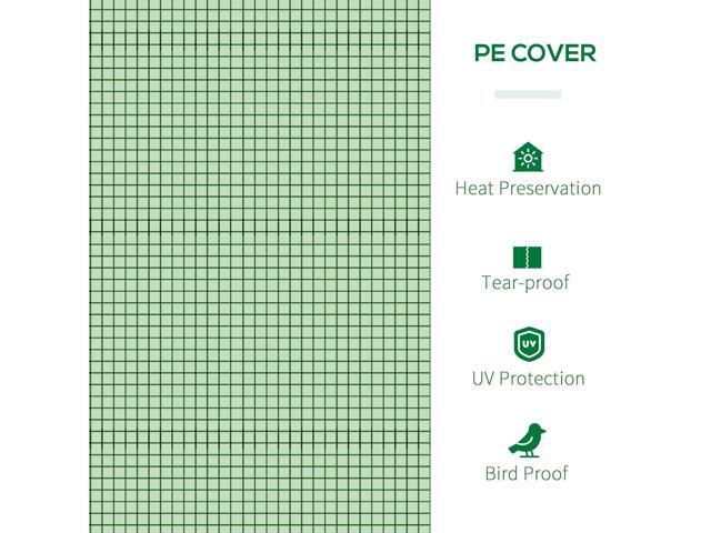 10' x 3' x 2.5' Mini Greenhouse, Portable Tunnel Green House with Roll-Up Zippered Doors, UV Waterproof Cover, Steel Frame, Green