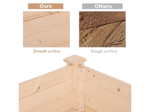 Raised Garden Bed with Legs, 48' x 22' x 30', Elevated Wooden Planter Box, Self-Draining with Bed Liner for Vegetables, Herbs, and Flowers...