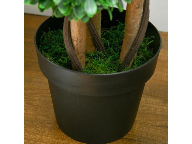 3.5ft/43.25' Artificial 3 Ball Boxwood Topiary Tree with Pot, Indoor Outdoor Fake Plant for Home Office, Living Room Decor