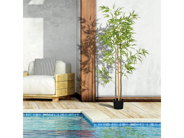 6FT Artificial Bamboo Tree, Faux Decorative Plant in Nursery Pot for Indoor Décor