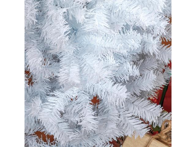 6ft Pencil Christmas Tree, Unlit Artificial Christmas Tree Slim Douglas Fir Xmas Tree with Realistic Branches, Halloween Tree with 618 Tips, White