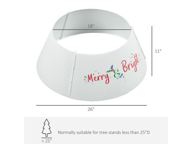 26 Inch Christmas Tree Collar Ring, Stand Cover for Decor, White
